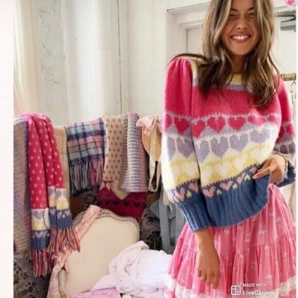 LoveShackFancy Shirelle Wool Sweater Size Medium - Picture 11 of 11